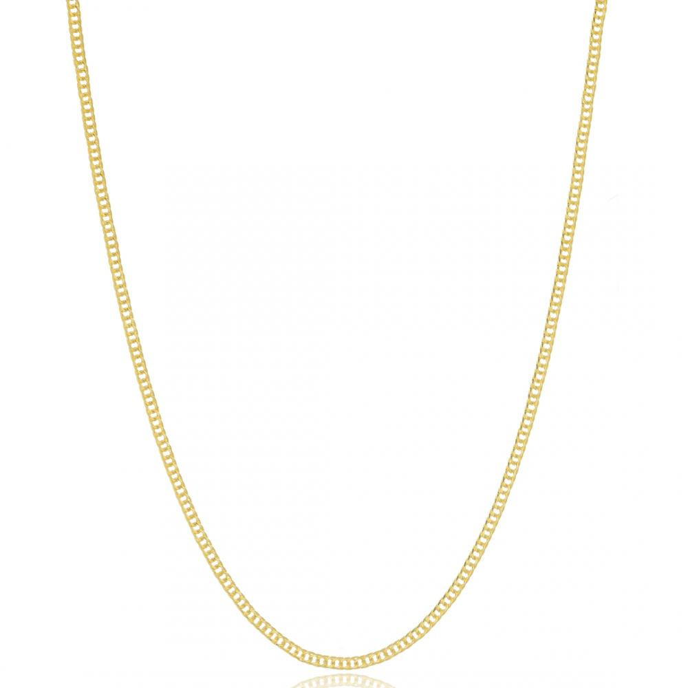 Choker com corrente fina minimalista banhada a ouro 18k 