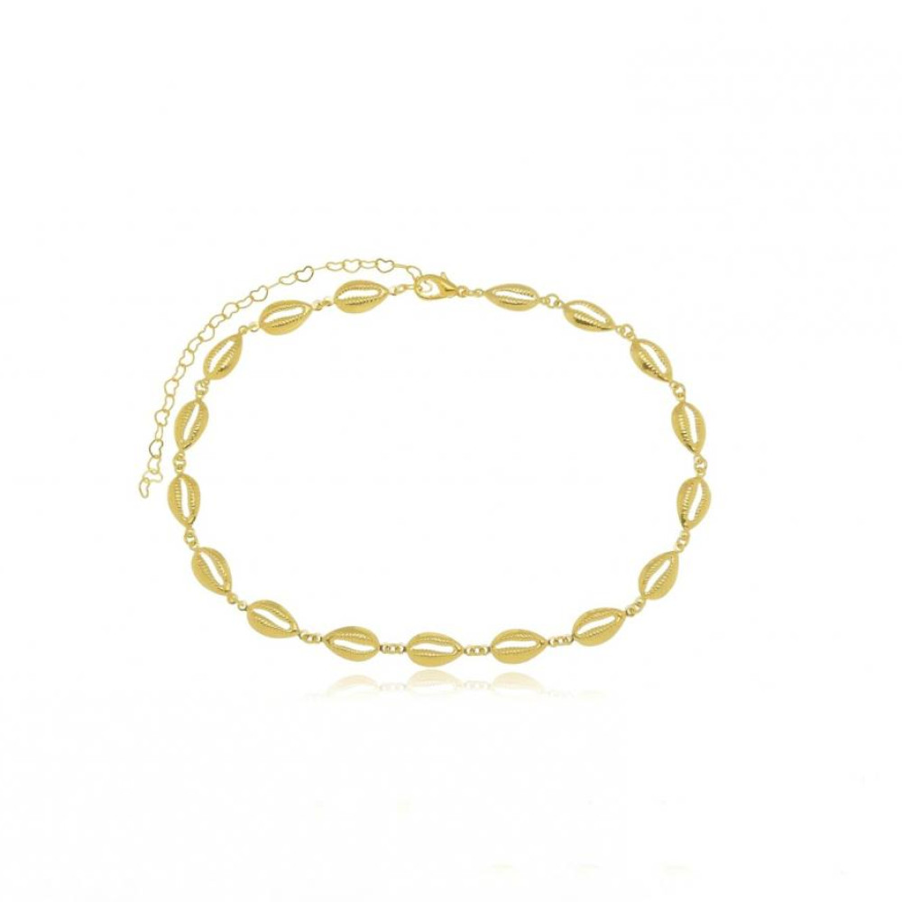 Pulseira búzios banhada a ouro 18k