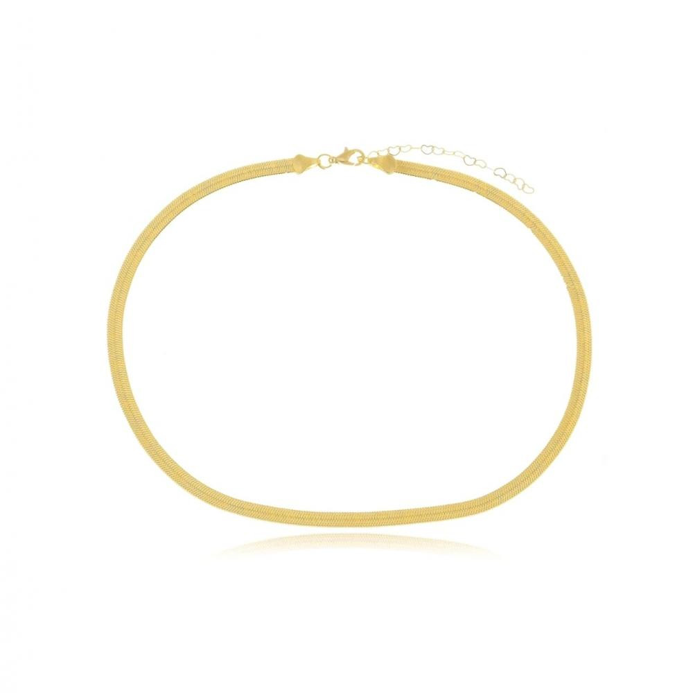 Pulseira Vanessa fita laminada banhada a ouro 18k 