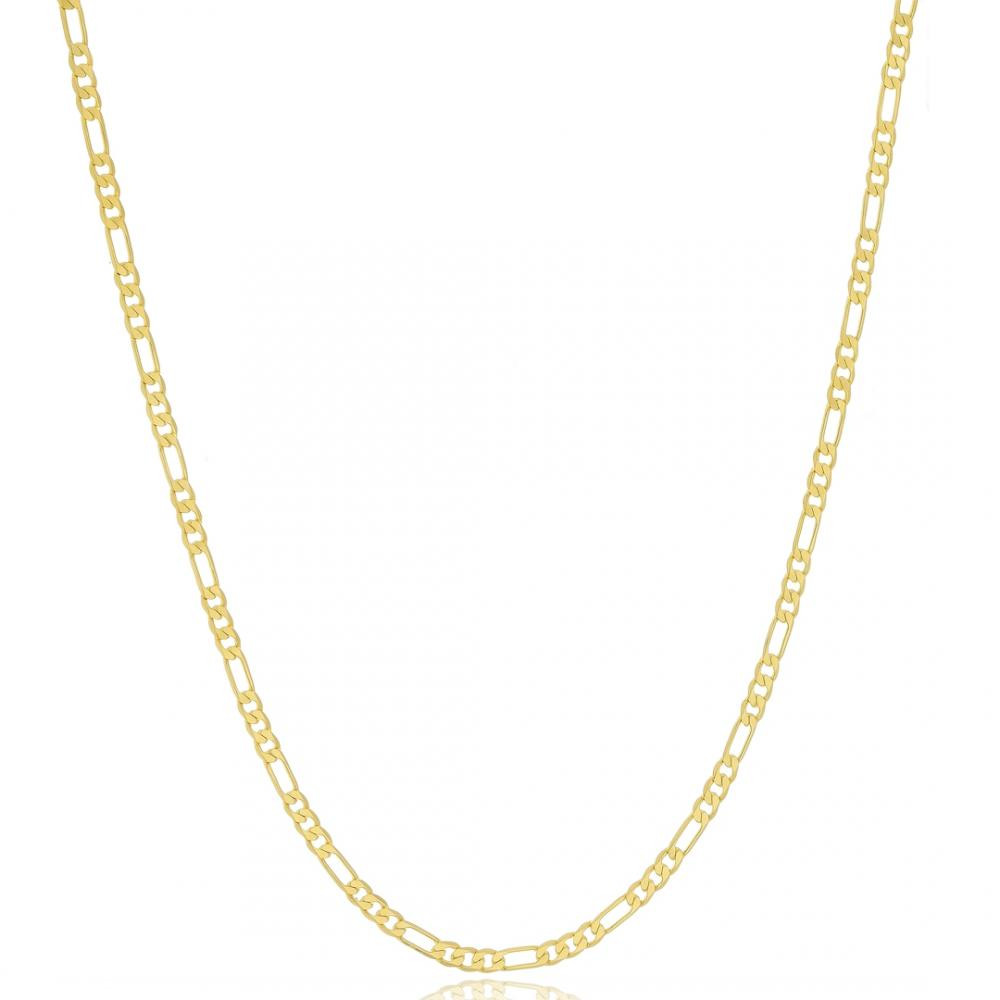 Corrente grumet masculina banhada a ouro 18k