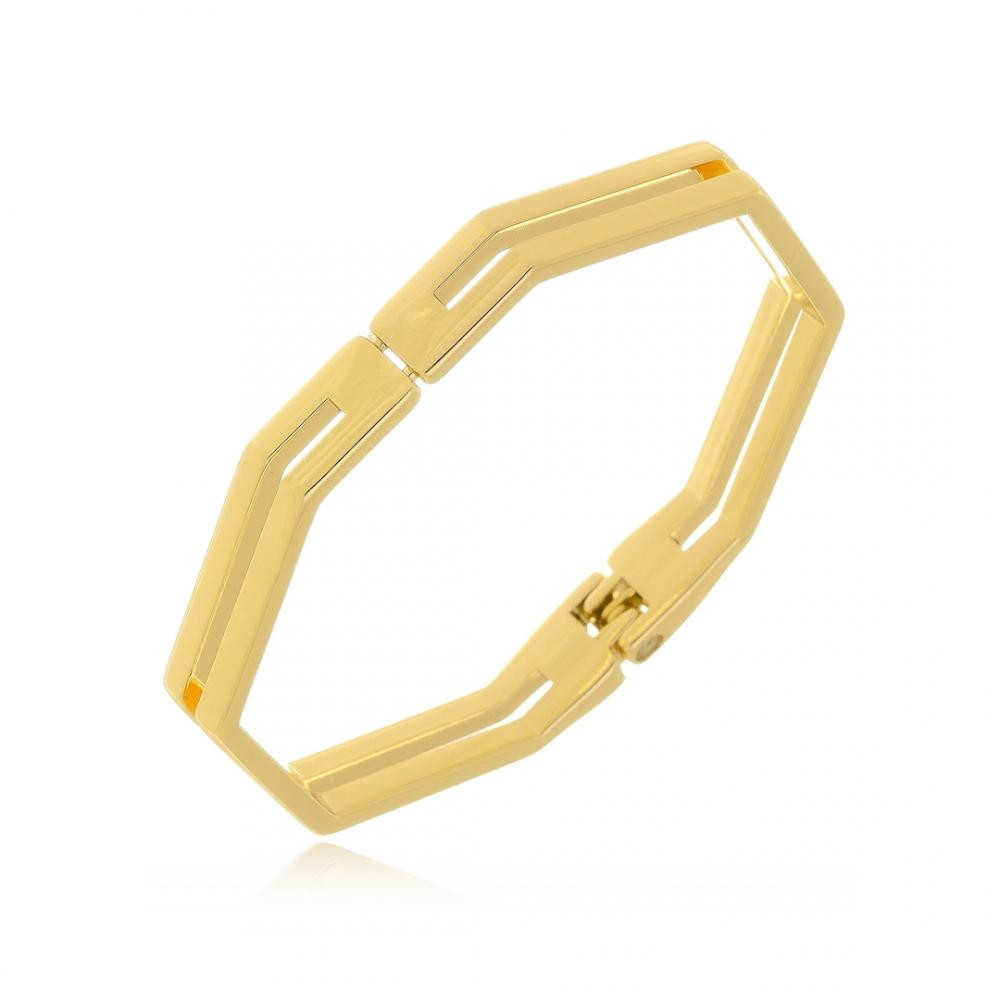 Bracelete duplo banhado a ouro 18k