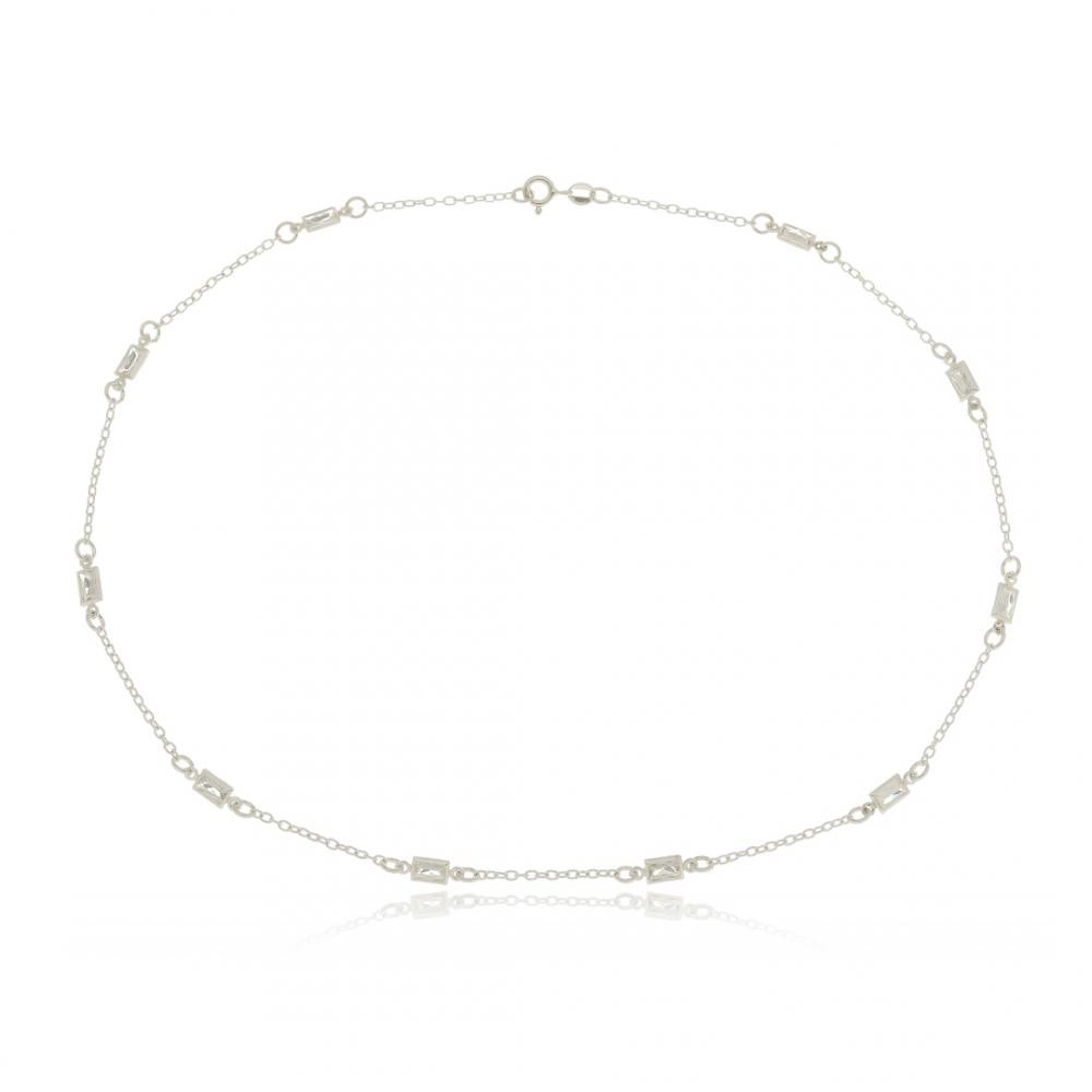 Pulseira com cristais na prata 925