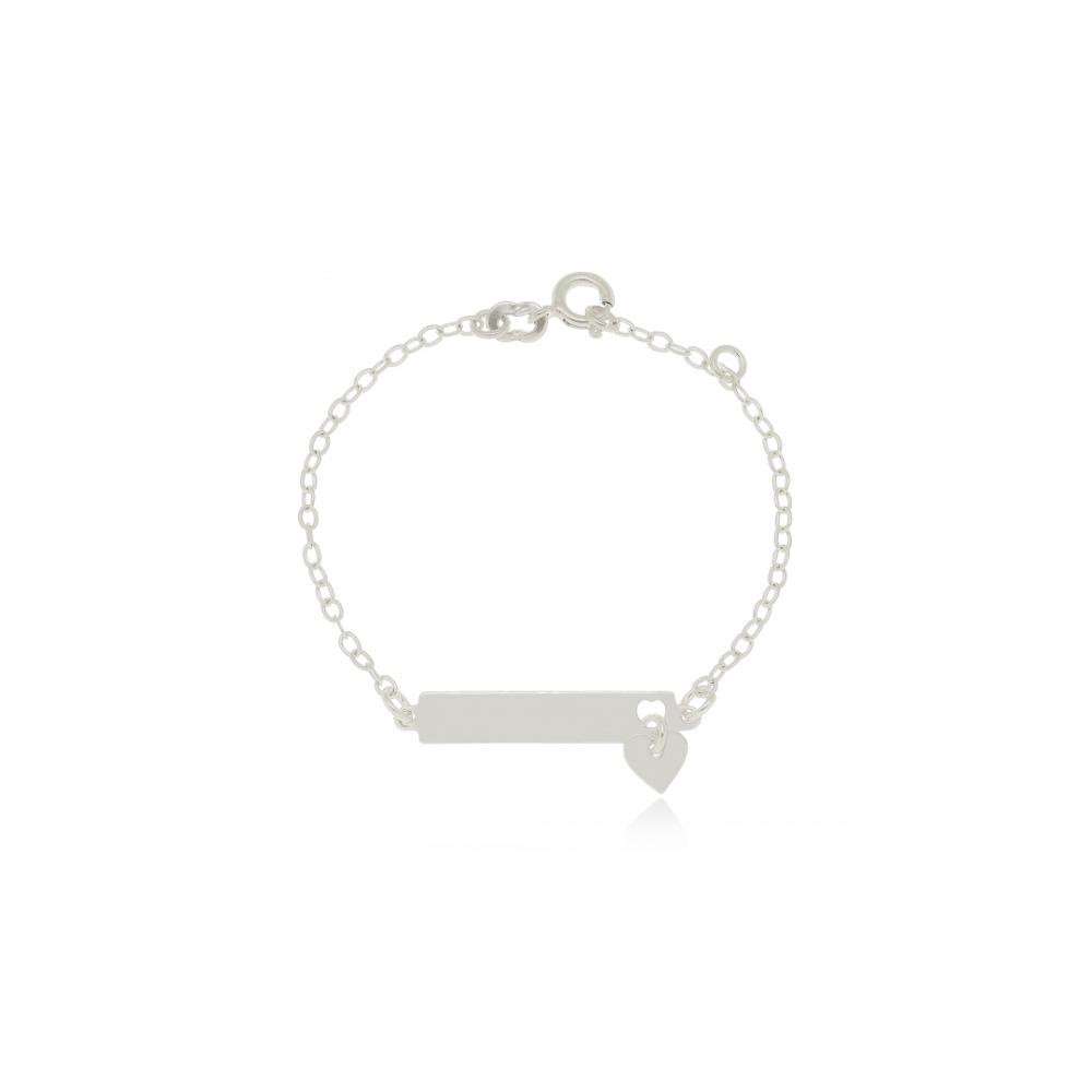 Pulseira infantil personalizada com nome na prata 925