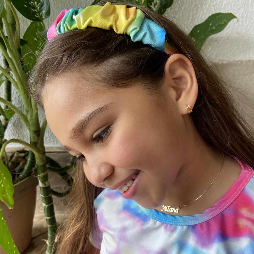Argola infantil folheada a ouro 18k