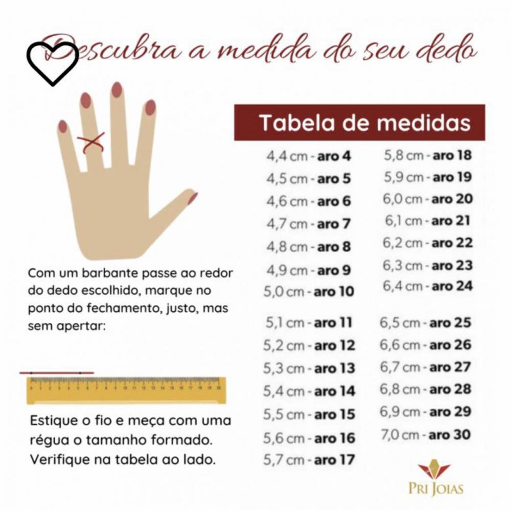 Anel falange ou infantil com coração cravejado banhado  a ouro 18k
