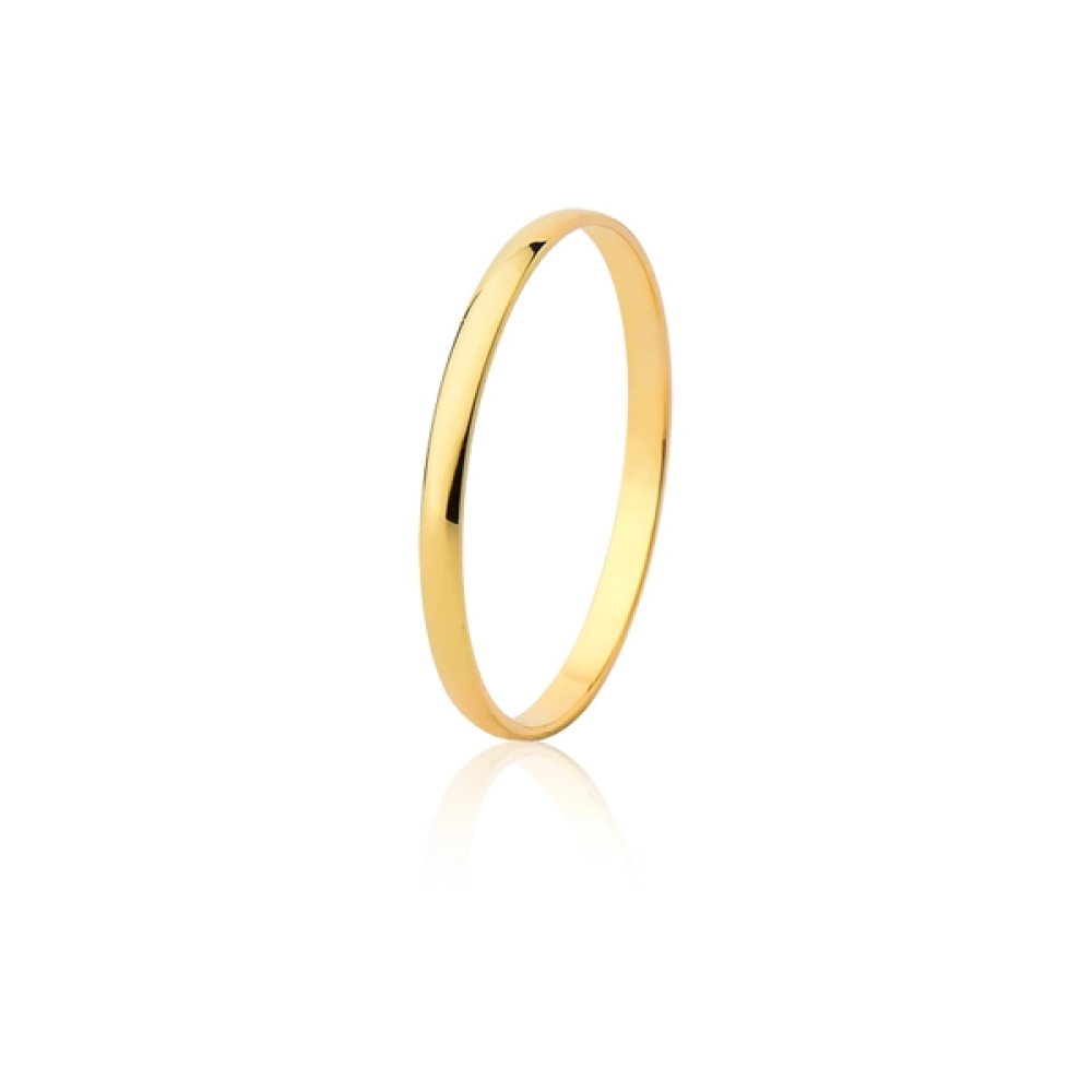 Aliança fina banhado no ouro 18k