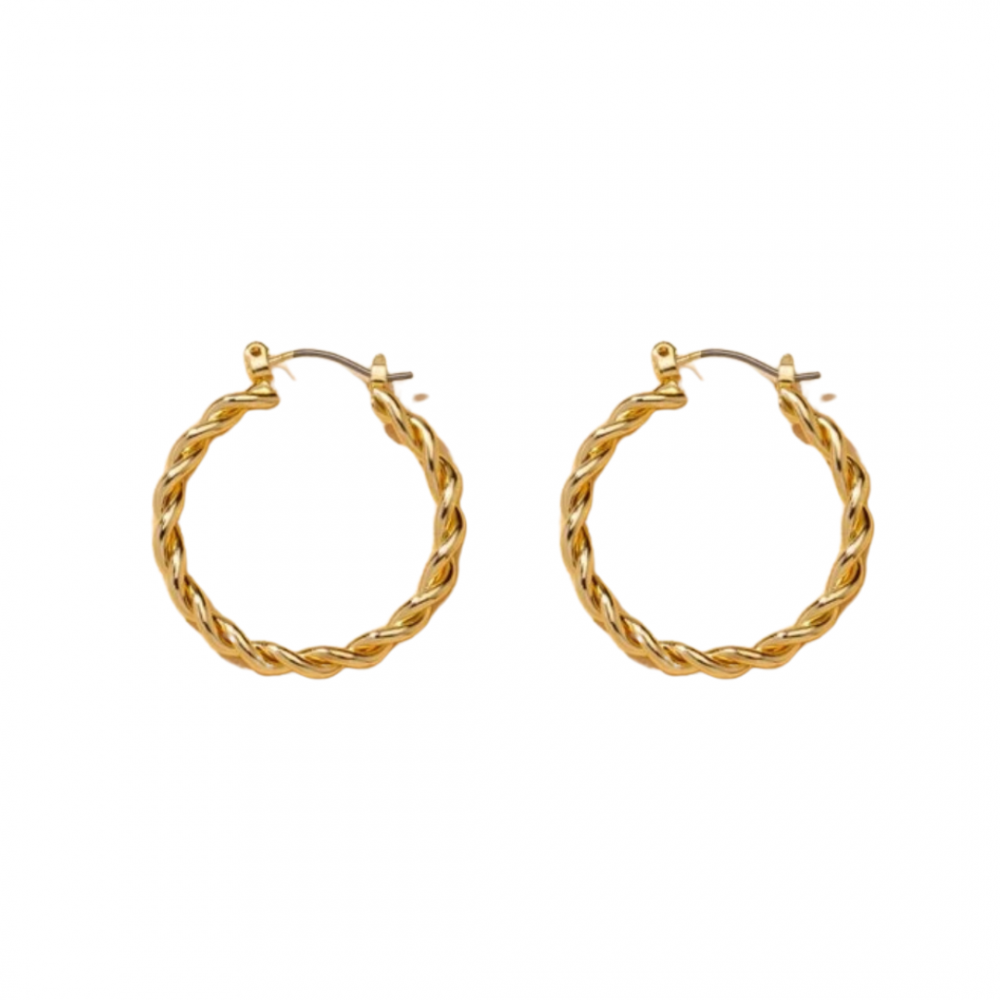Brinco de argola Cloe banhado a ouro 18k