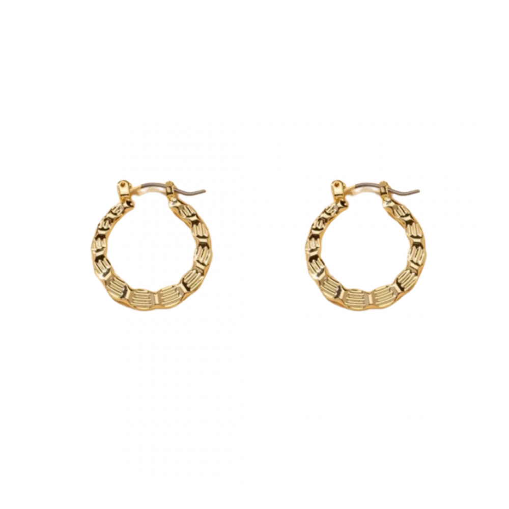 Brinco de argola Natasha banhado a ouro 18k