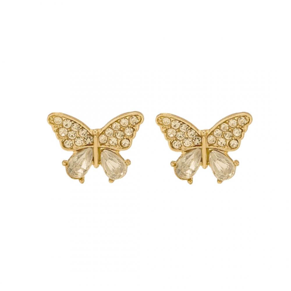 Brinco borboleta Manuela banhado a ouro 18k