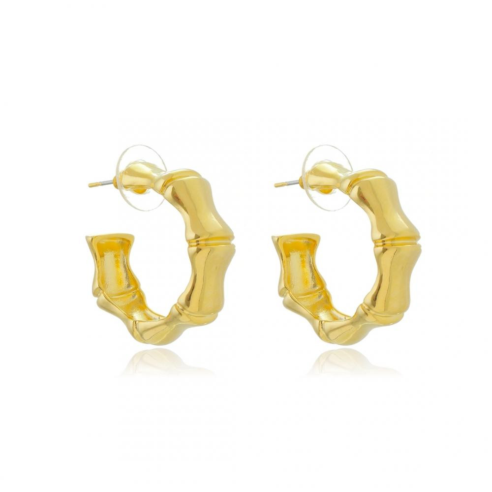 Brinco argola Viviany banhado a ouro 18k 
