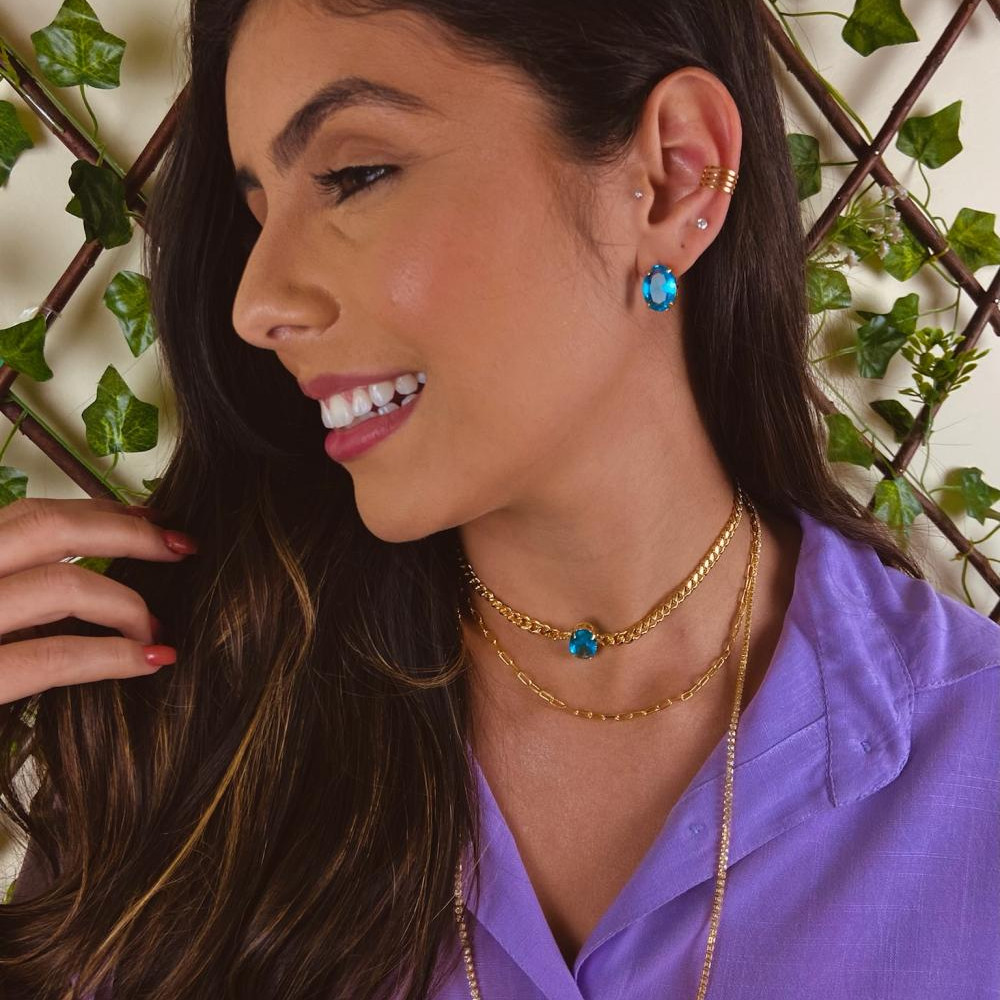 Choker Mariana banhada a ouro 18k 