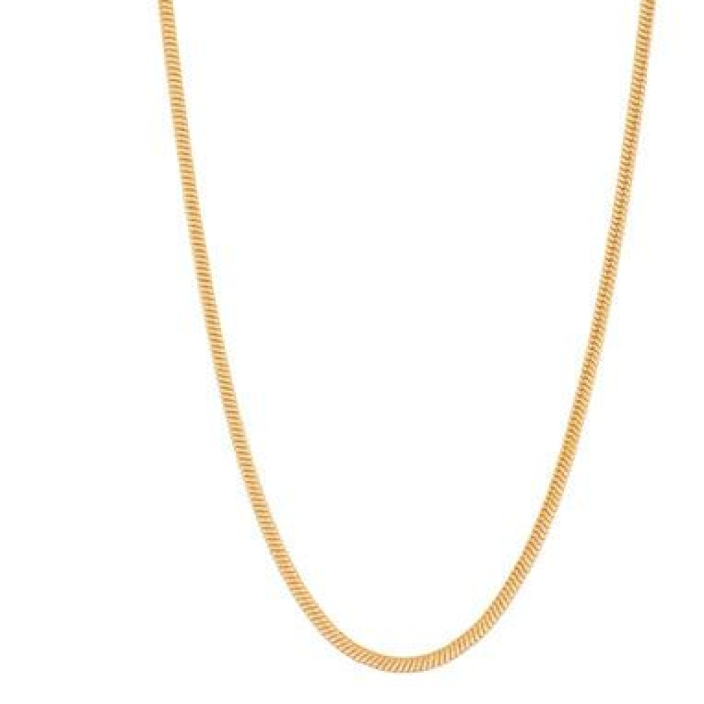Colar rabo de rato masculina com banho em ouro 18k