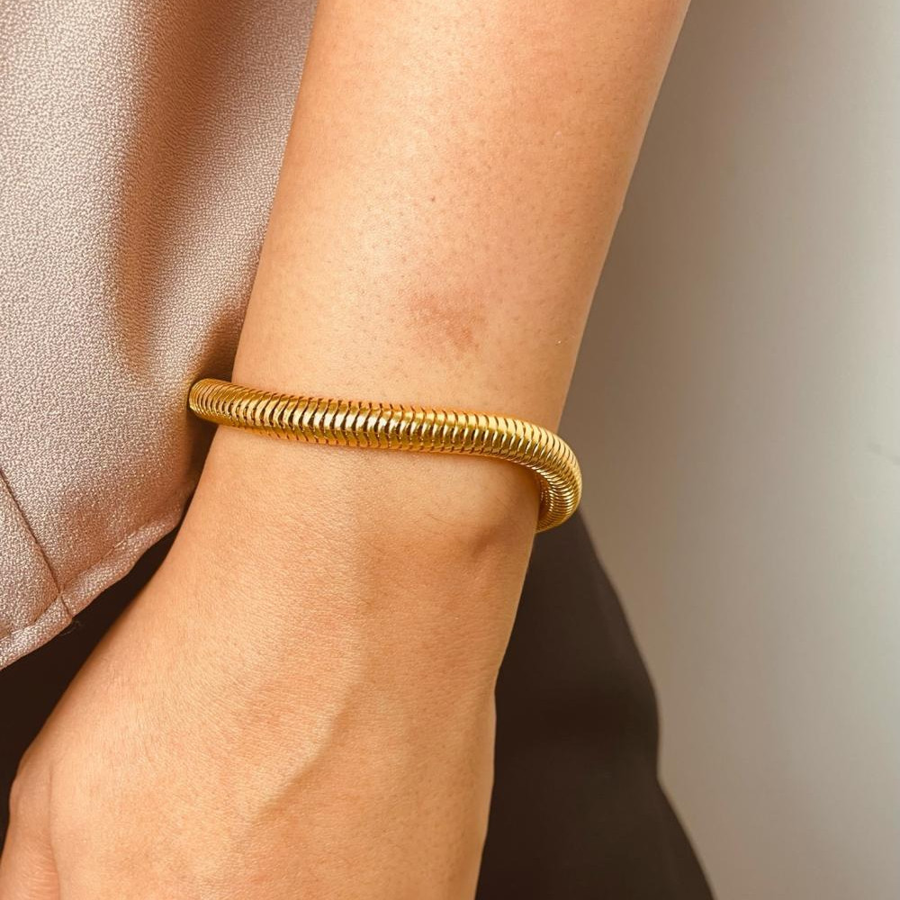 Pulseira Duda corrente rabo de rato banhada a ouro 18k 