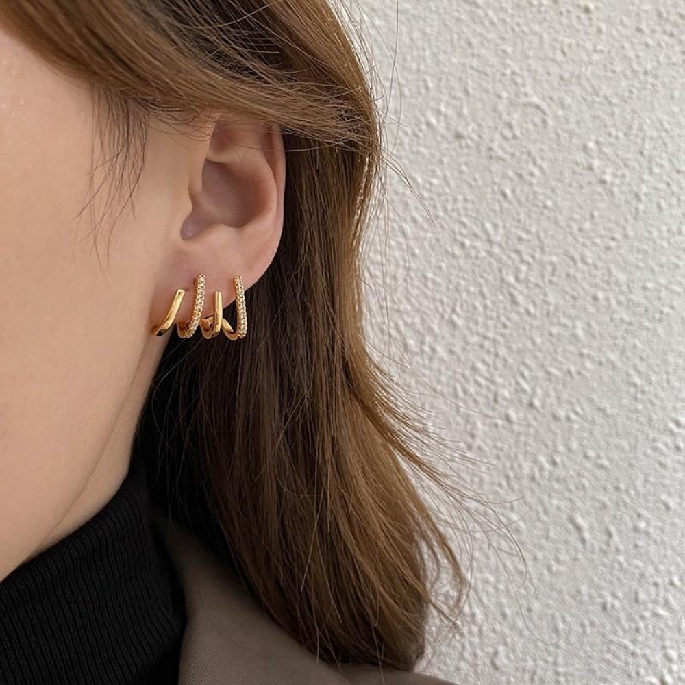 Brinco earcuff Brenda banhado a ouro 18k