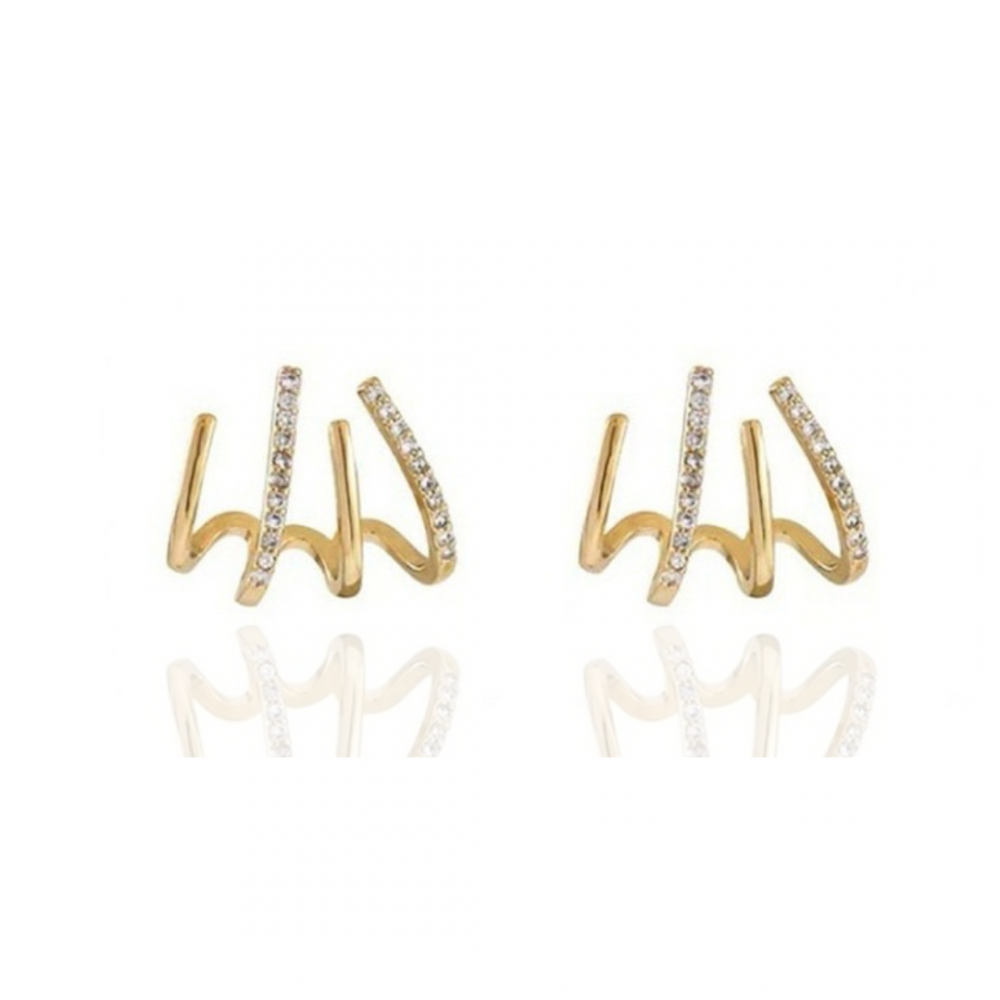 Brinco earcuff Brenda banhado a ouro 18k