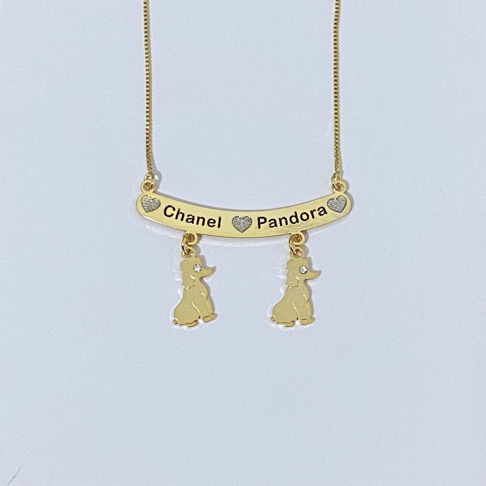 Colar canga Pets banhado a ouro 18k