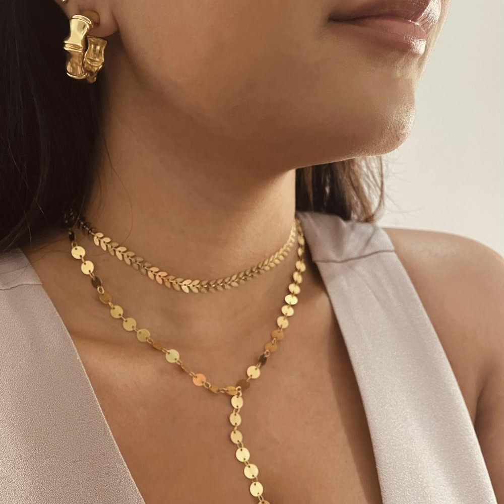 Brinco argola Viviany banhado a ouro 18k 