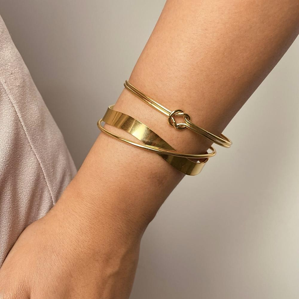 Bracelete Livia banhado a ouro 18k