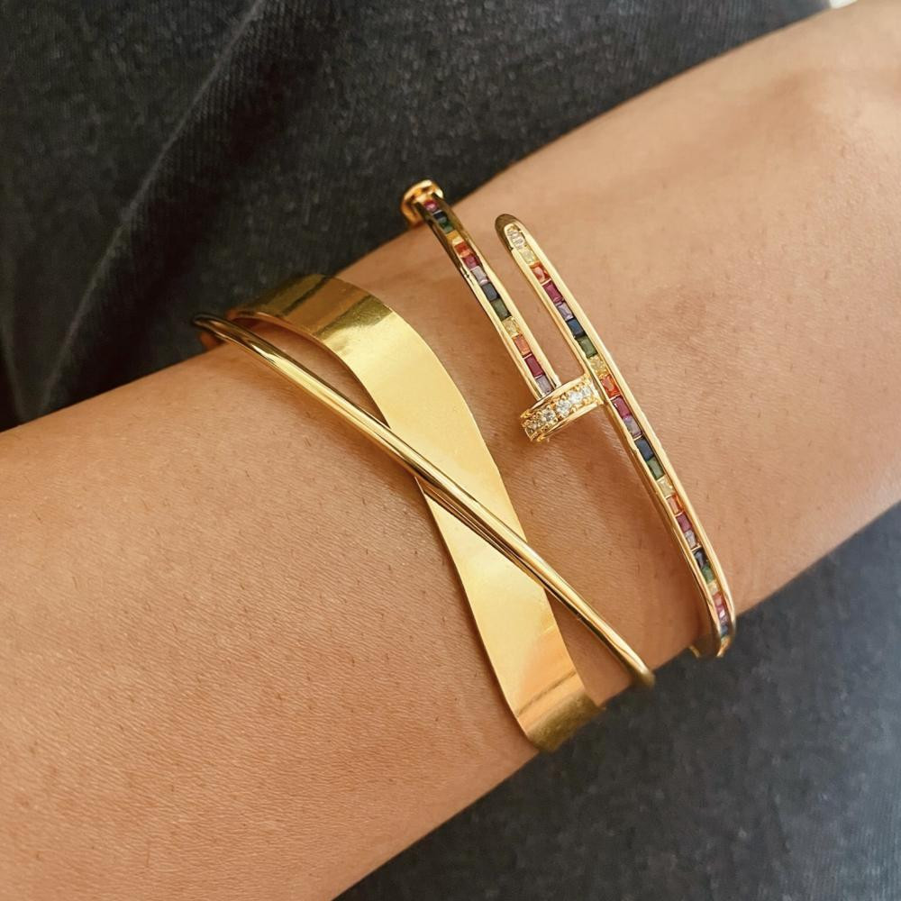 Bracelete Livia banhado a ouro 18k