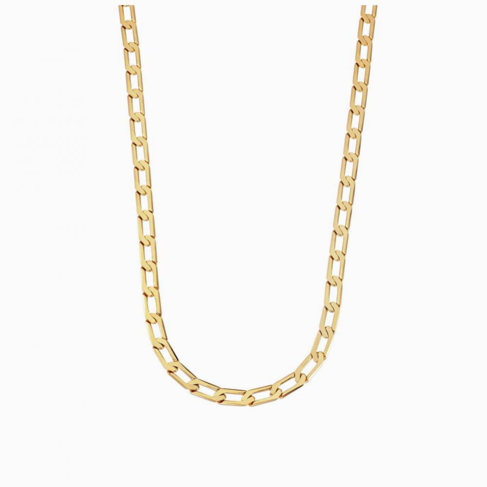 Colar Ivy elo grumet chapado banhado a ouro 18k