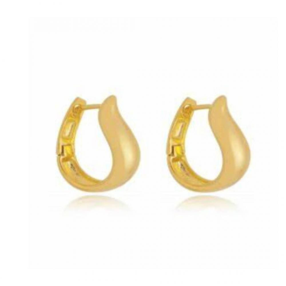 Brinco Regina de argola banhada a ouro 18k 