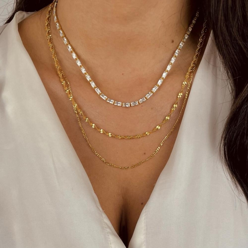 Choker riviera Gabi banhada a ouro 18k 