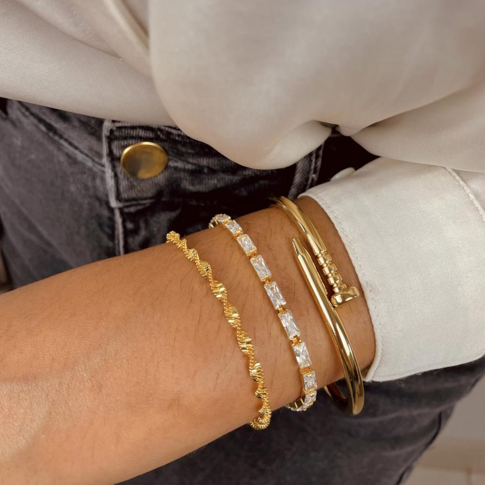 Pulseira Kate banhada a ouro 18k
