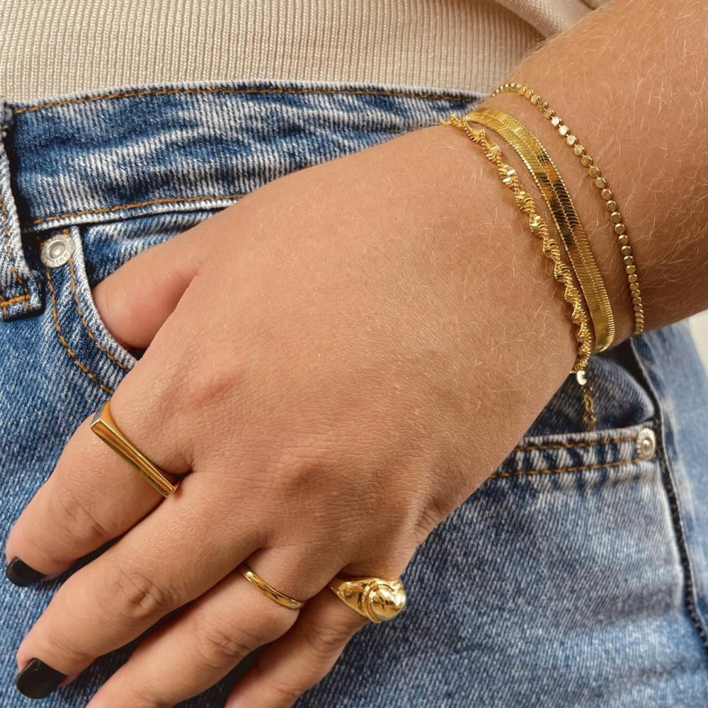 Pulseira Kate banhada a ouro 18k