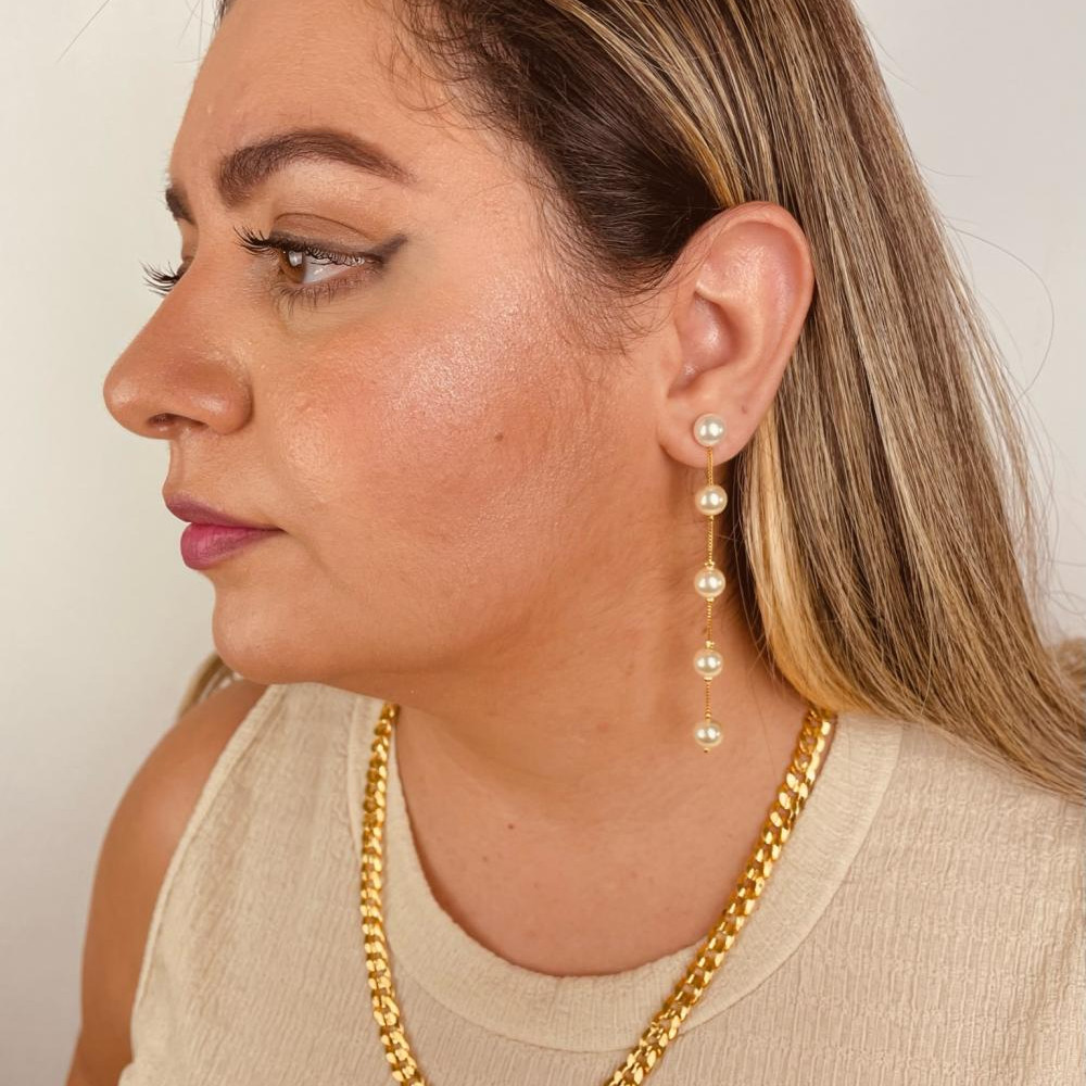 Colar Flávia corrente cubana banhado a ouro 18k 