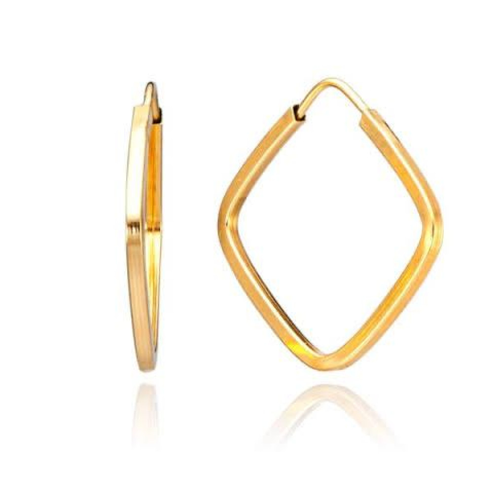 Brinco Morgana argola de fio banhado a ouro 18k