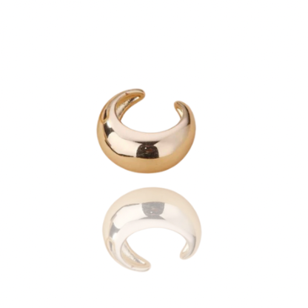 Brinco piercing fake Valentina G banhado a ouro 18k