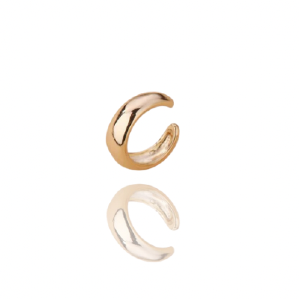 Brinco piercing fake Valentina M banhado a ouro 18k