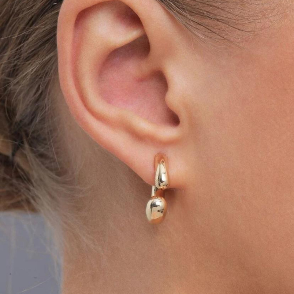 Brinco argola Agnes banhado a ouro 18k