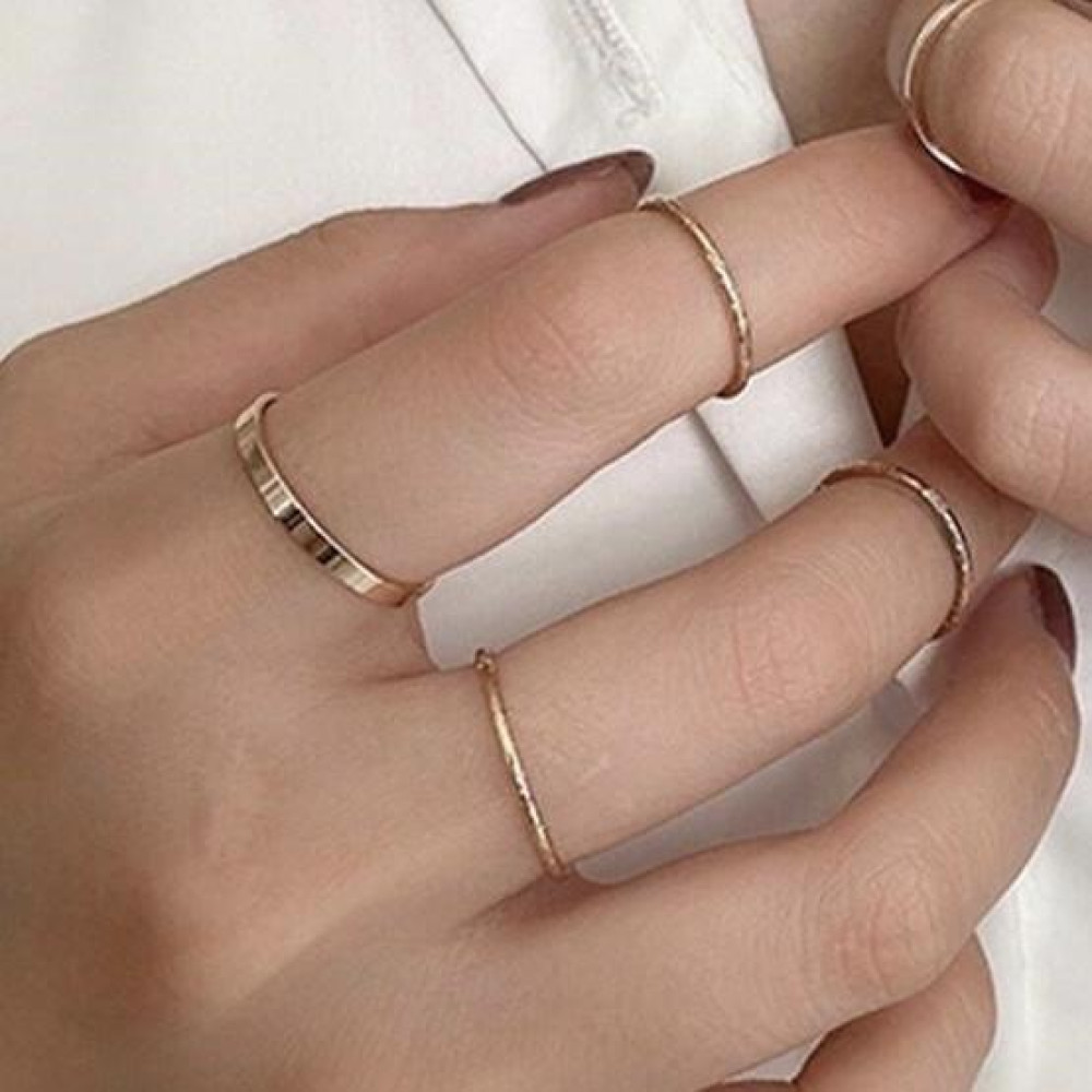 Anel minimalista Bela banhado a ouro 18k