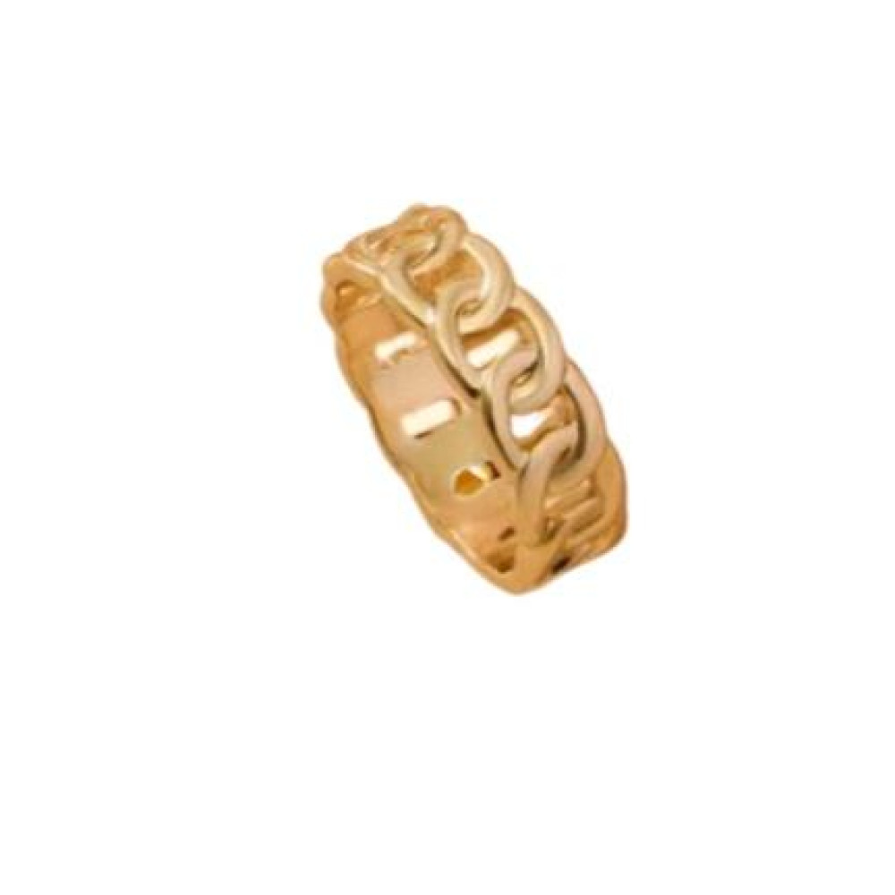 Anel Marcela banhado a ouro 18k