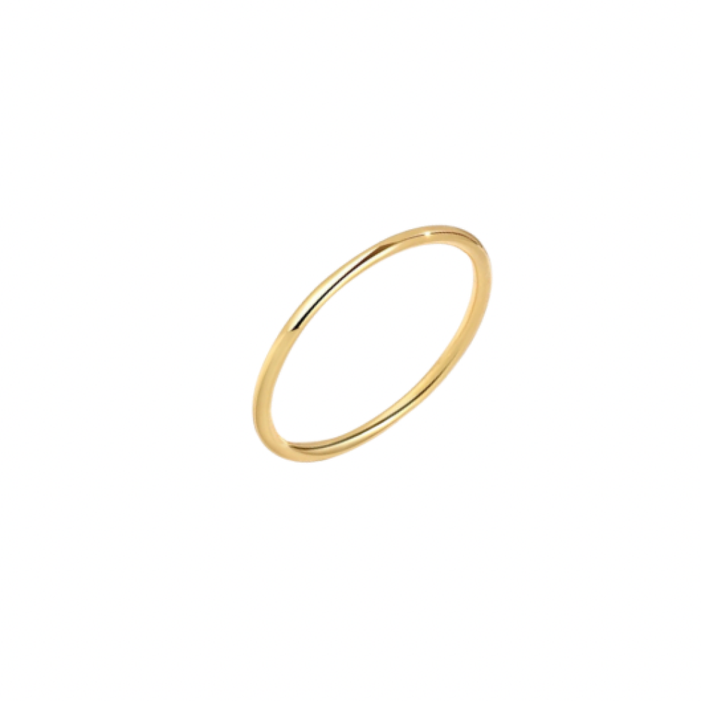 Anel minimalista Sami banhado a ouro 18k