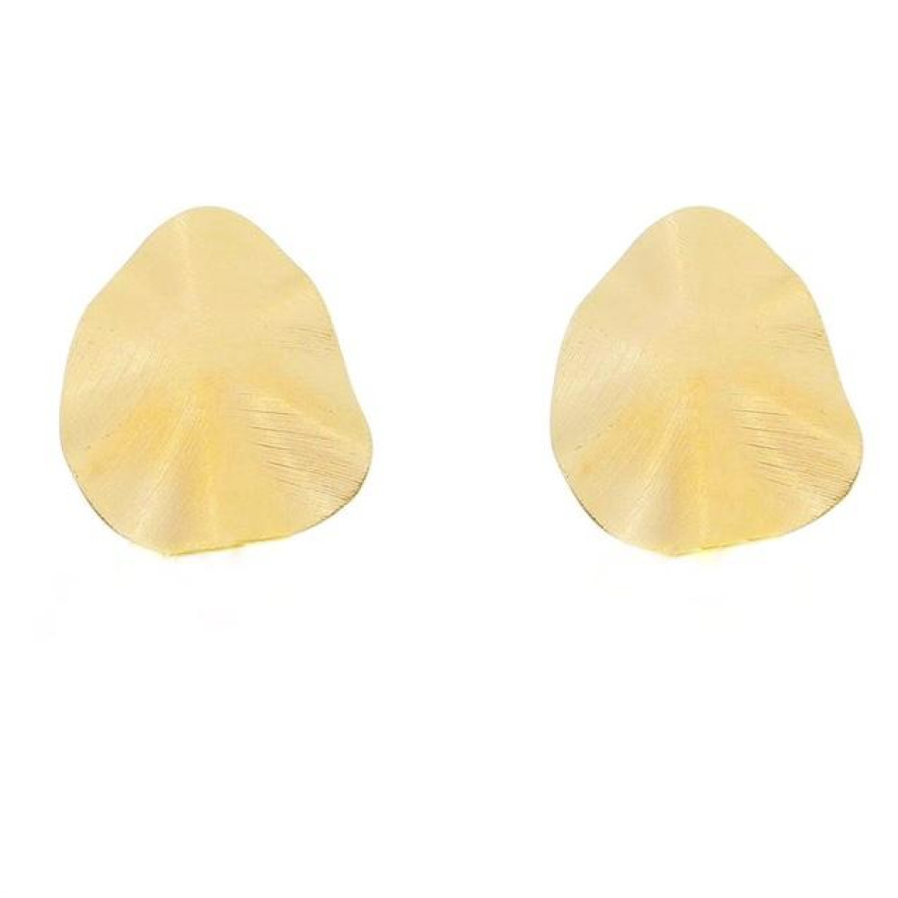 Brinco Thalya oval martelado banhado a ouro 18k