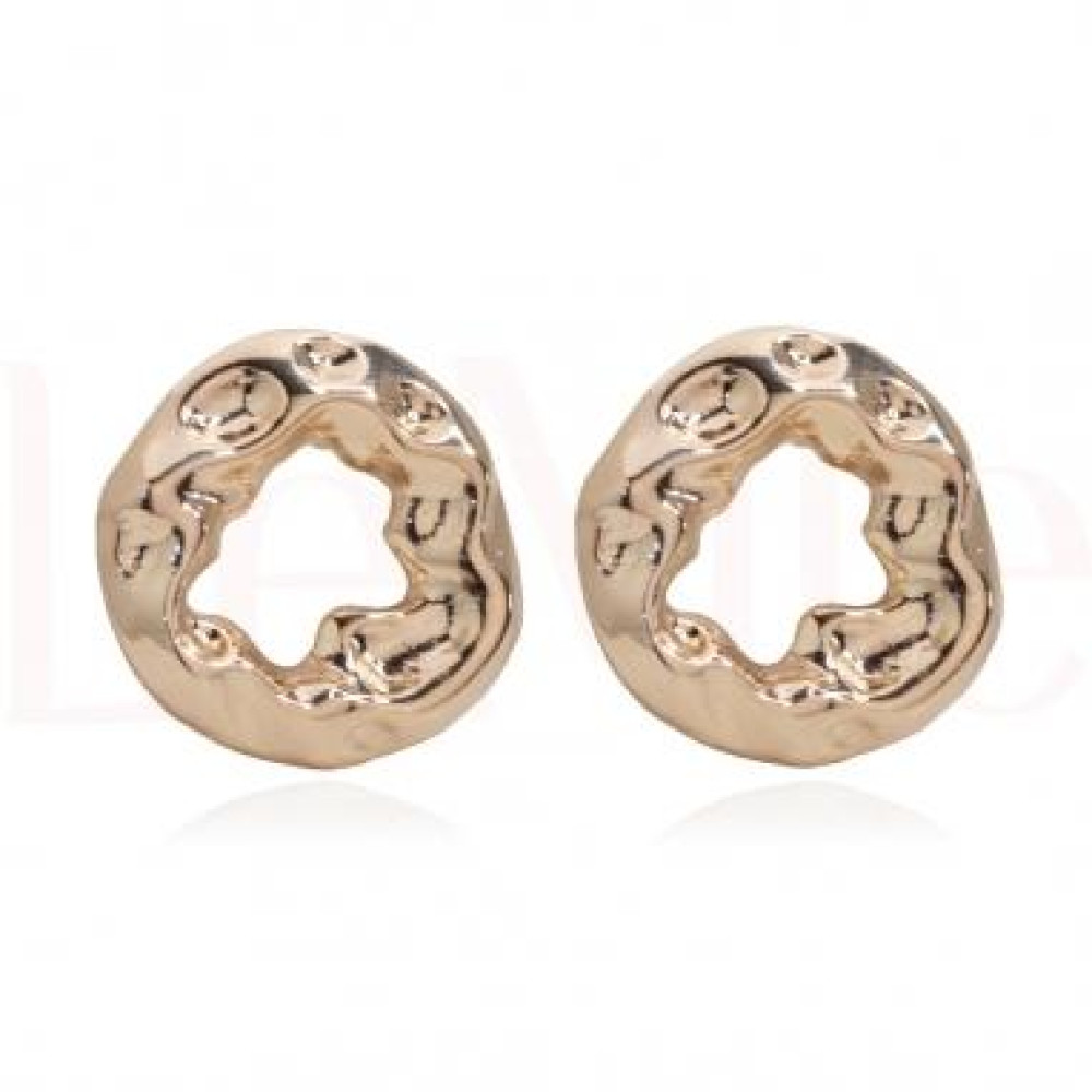 Brinco Laila martelado banhado a ouro 18k