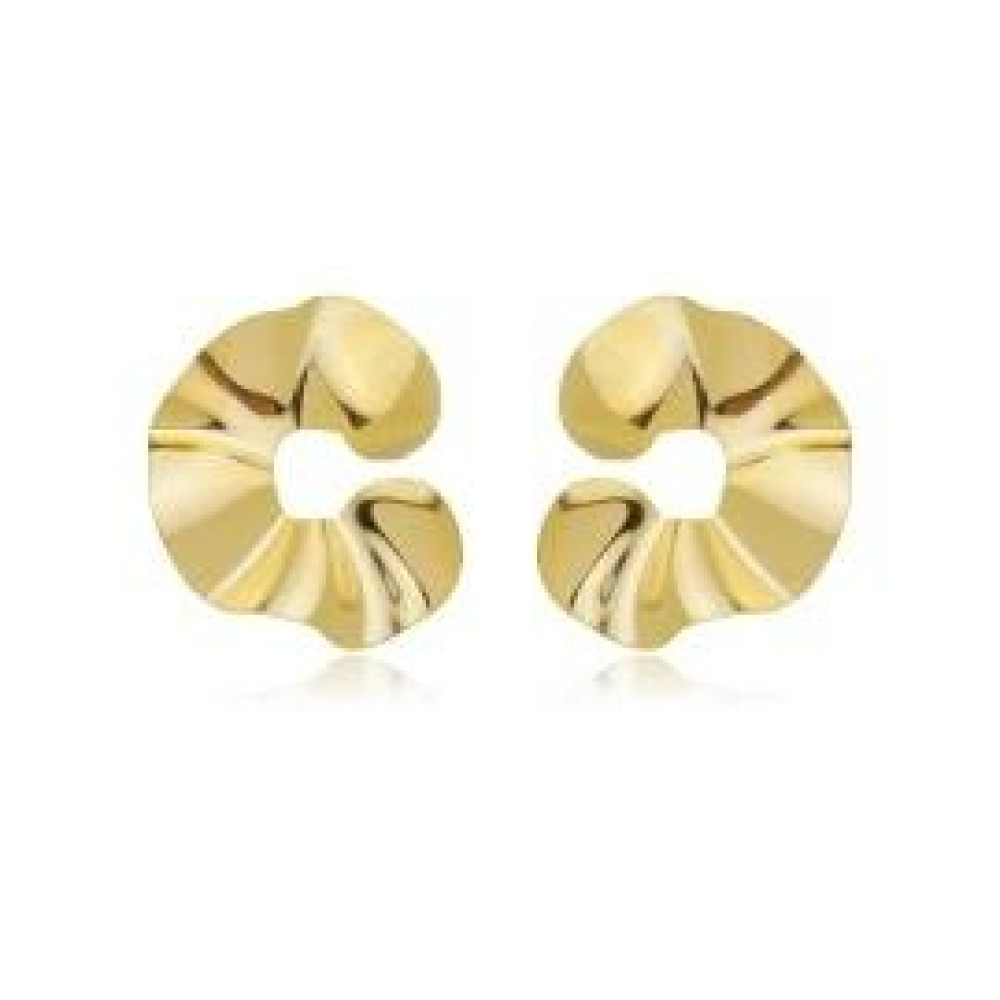 Brinco Yara martelado banhado a ouro 18k