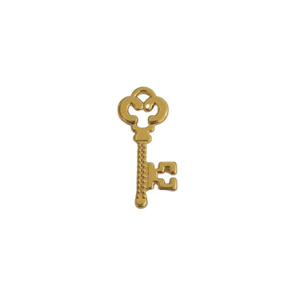 Pingente de chave banhado a ouro 18k 