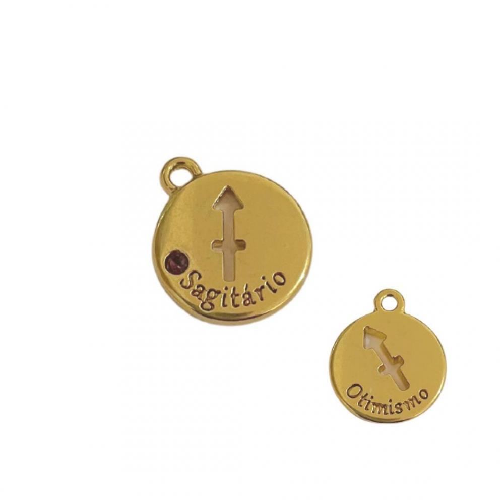 Pingente Sagitário banhado a ouro 18k 