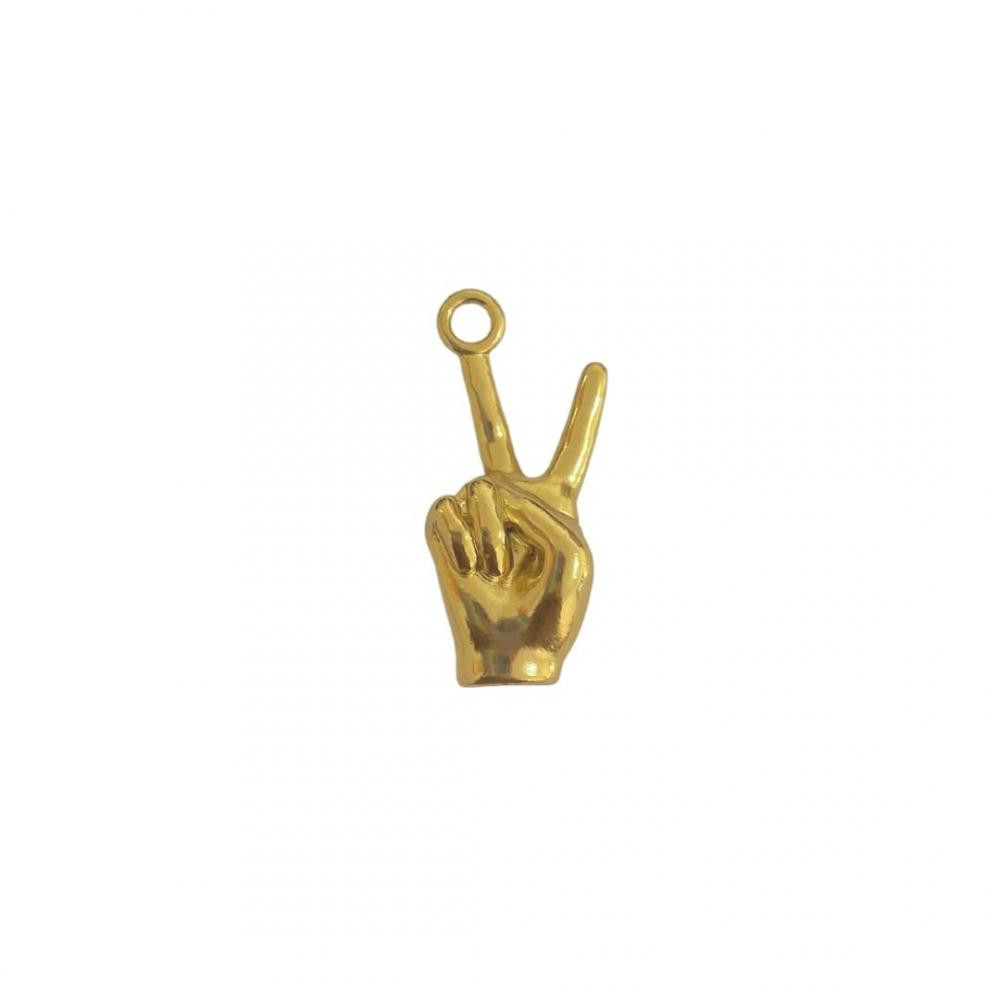 Pingente de mão banhado a ouro 18k 