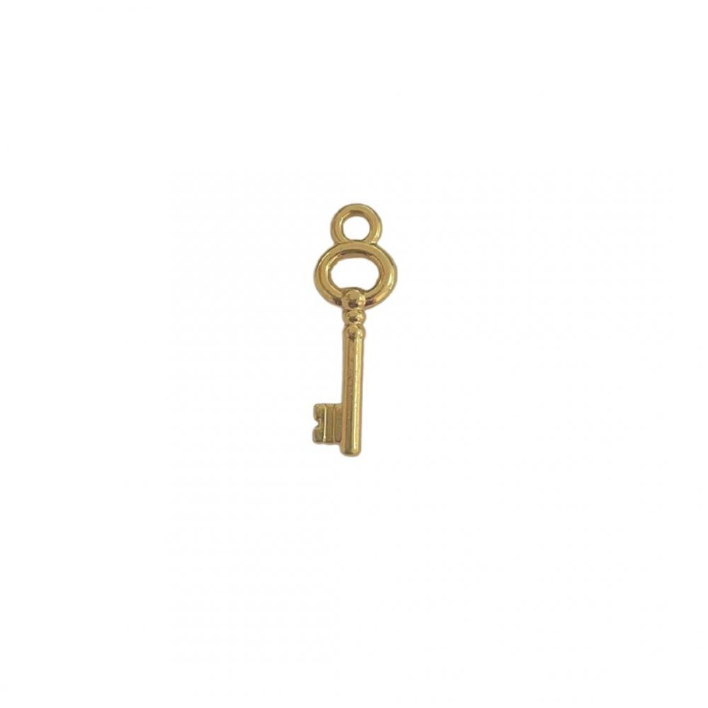 Pingente de chave banhado a ouro 18k 