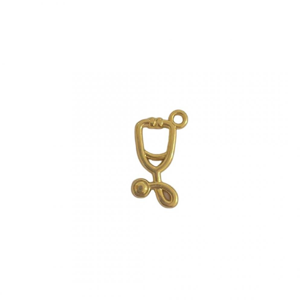 Pingente médico banhado a ouro 18k
