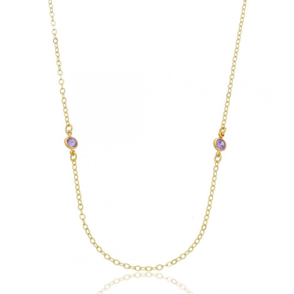 Body Chain Olivia com pontos de luz banhada a ouro 18k 