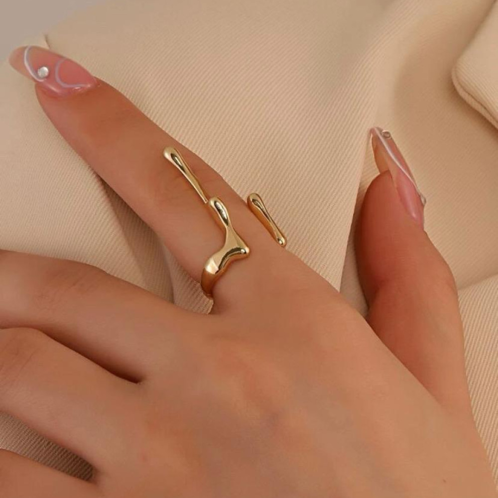 Anel Ester banhado a ouro 18k