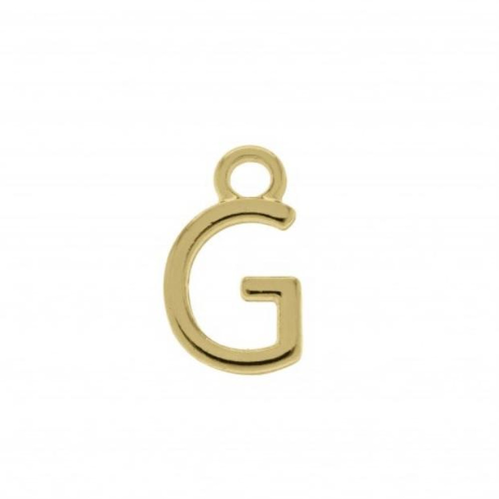 Letra pingente banhada a ouro 18k