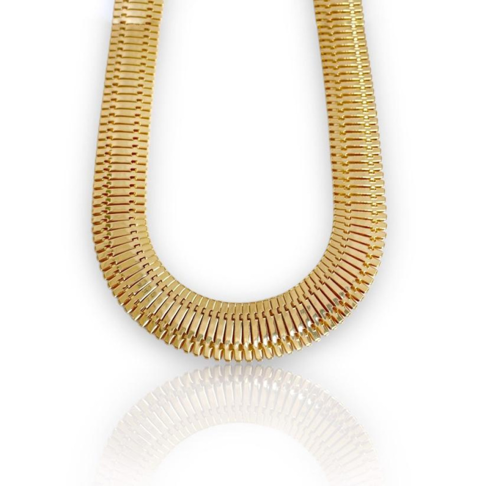 Colar Tamires de malha italiana banhada a ouro 18k 