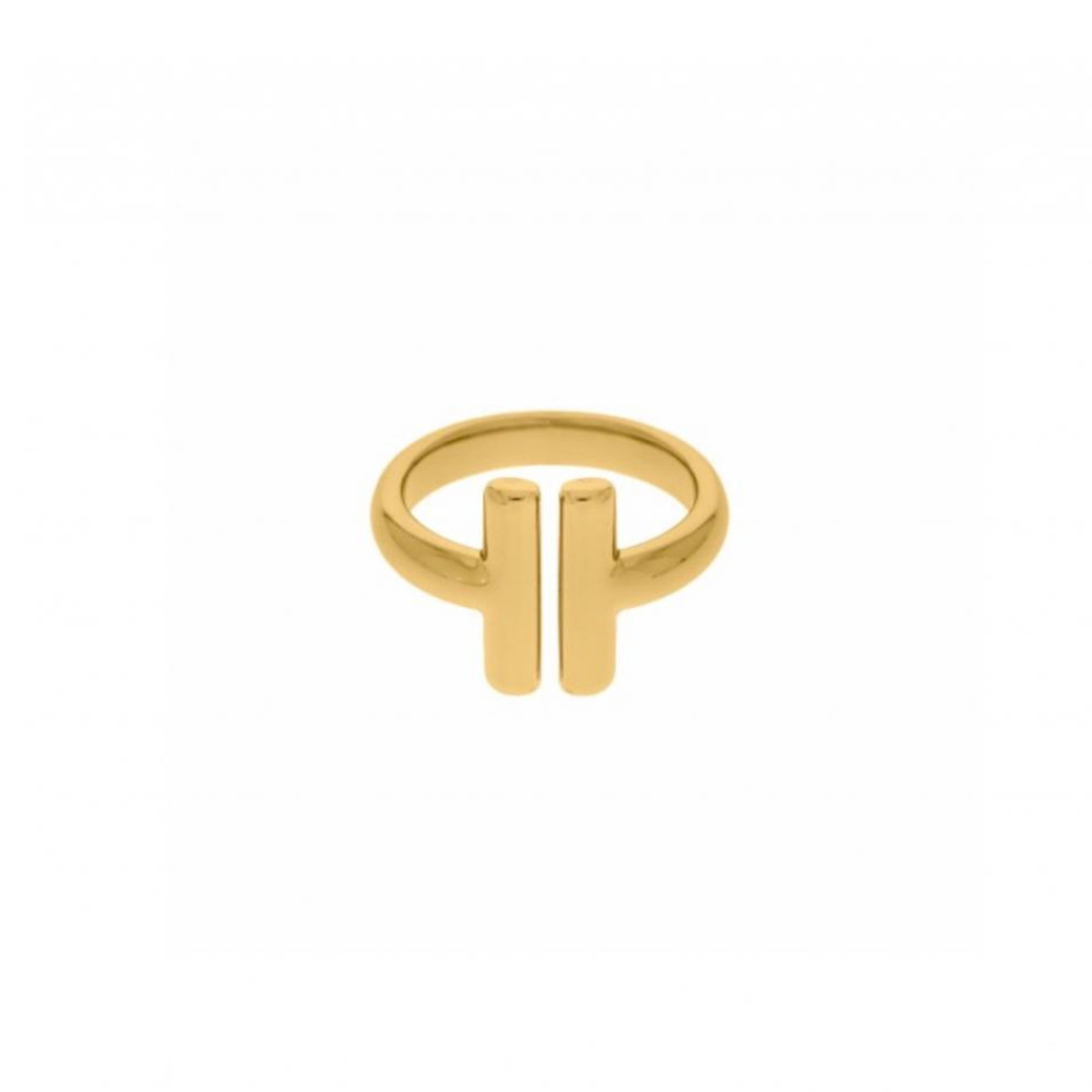 Anel Tifany inspiração banhado a ouro 18k
