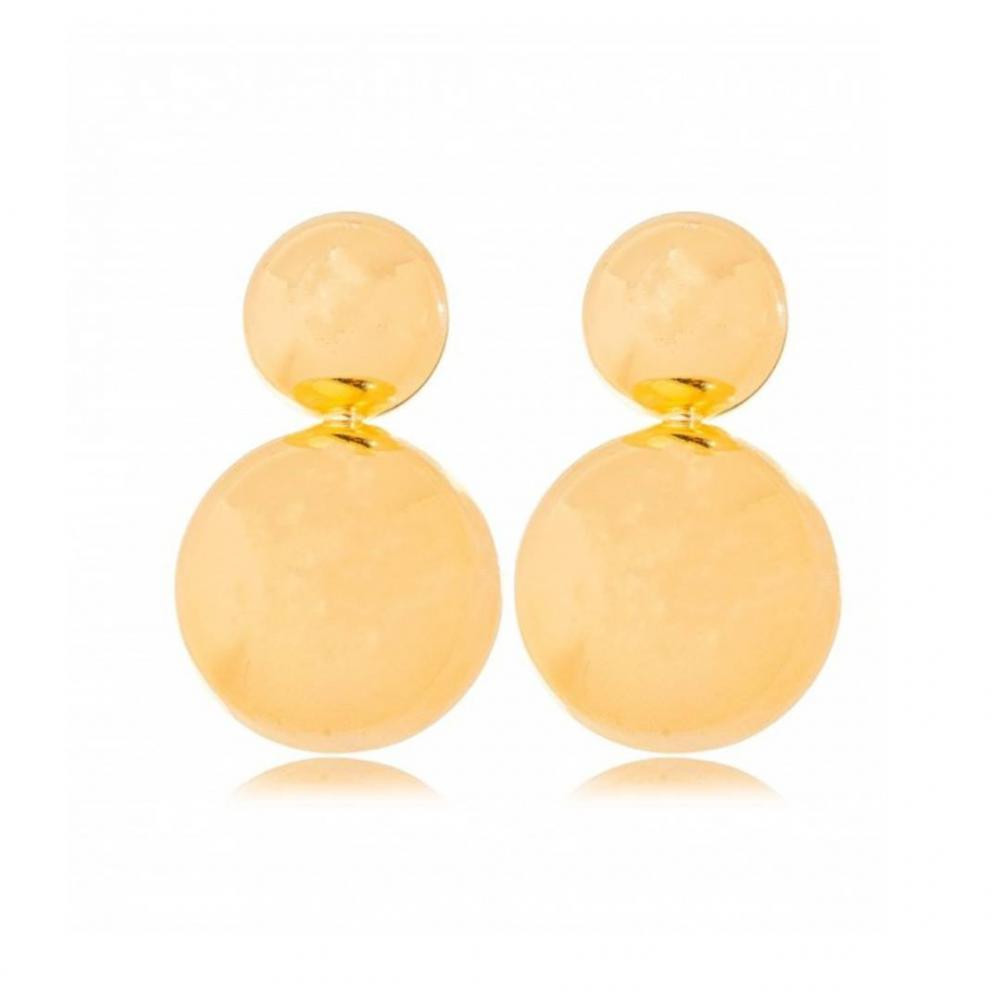 Brinco Miriam atemporal banhado a ouro 18k 